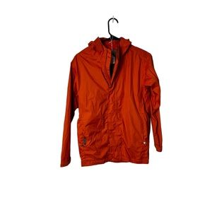 Orange water proof windbreaker
